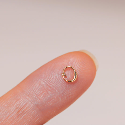 18K Solid Gold DIY Openable Small Charm Bail