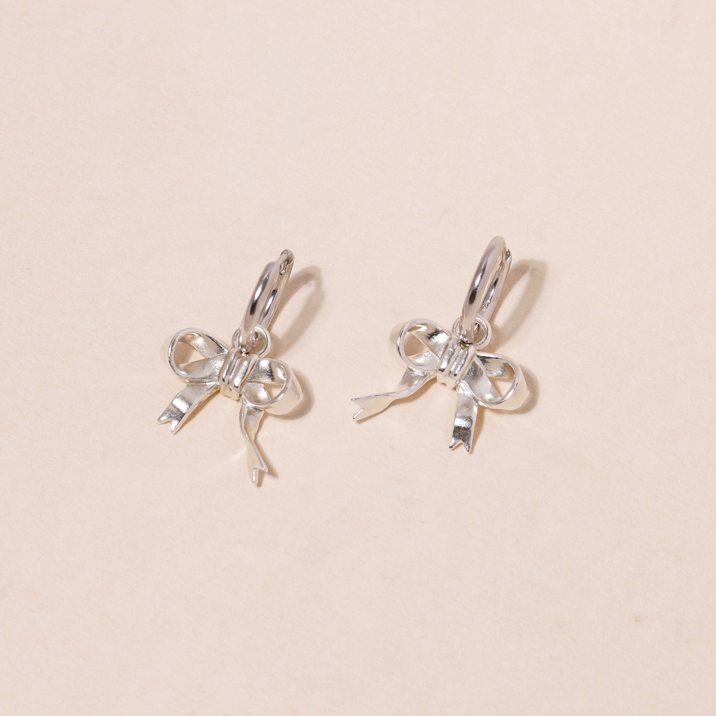 Bow Hoop Earrings