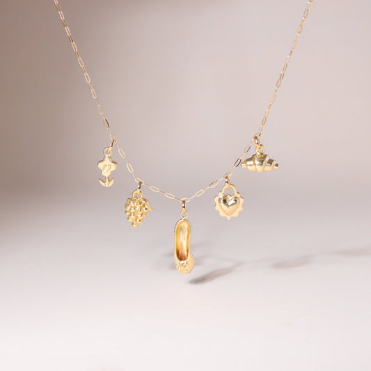 DIY Your Own Story Charm Necklace 14K Solid Gold