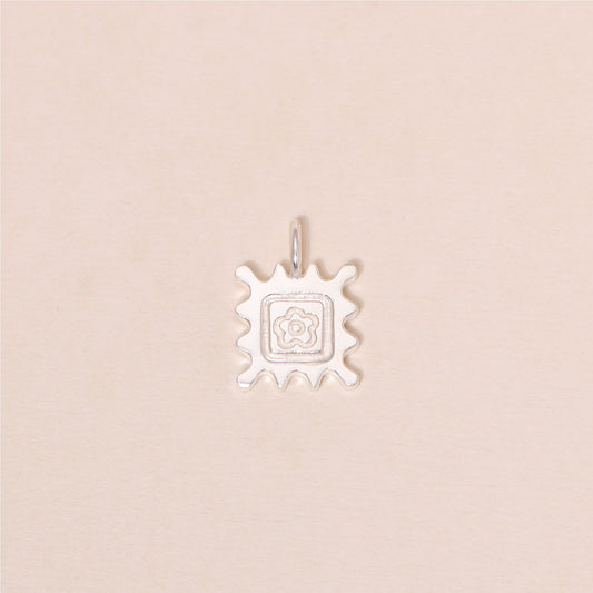 Flower Stamp Charm Necklace