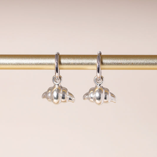 Freshly-Baked Croissant Hoop Earrings