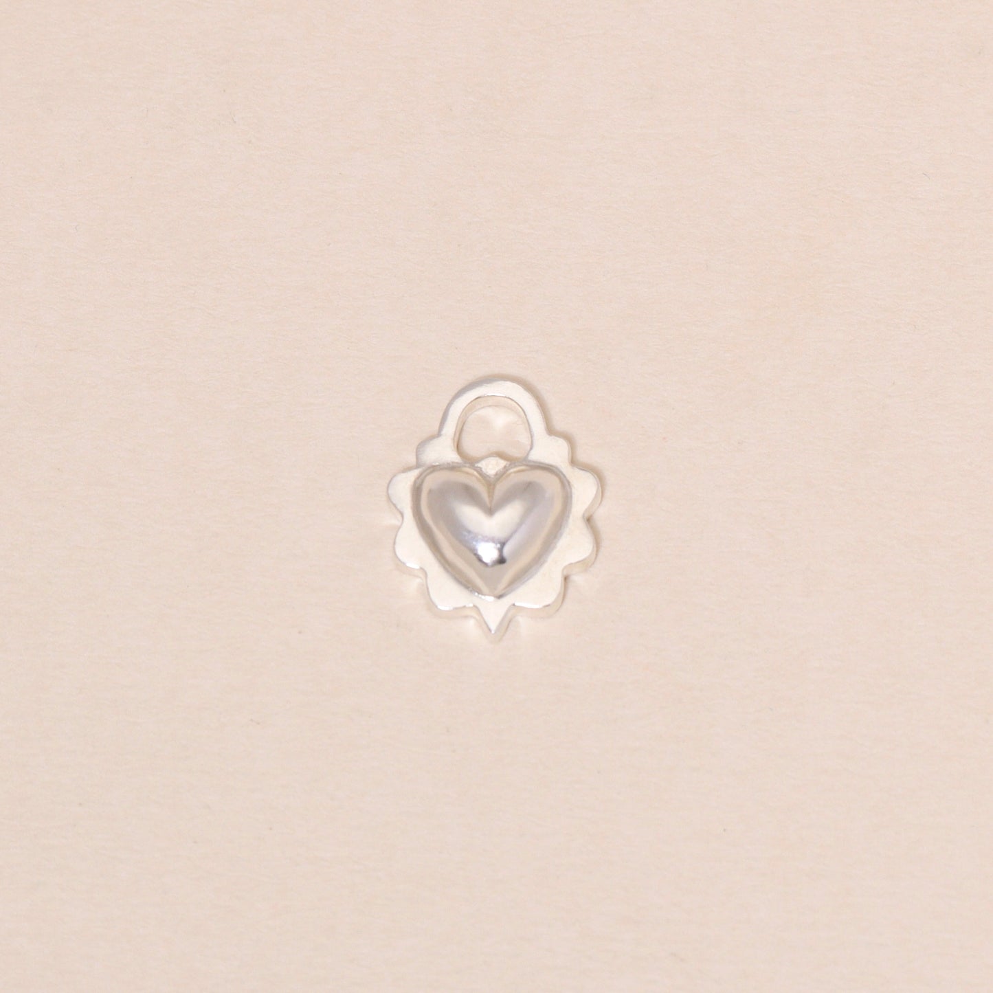 Ruffled Love Heart Hoop Earrings