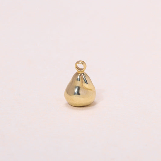 Pear Charm Necklace 14K Solid Gold