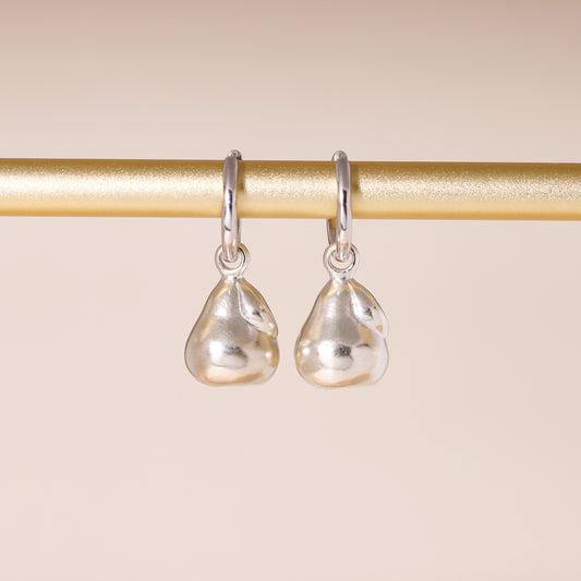 Pear Hoop Earrings