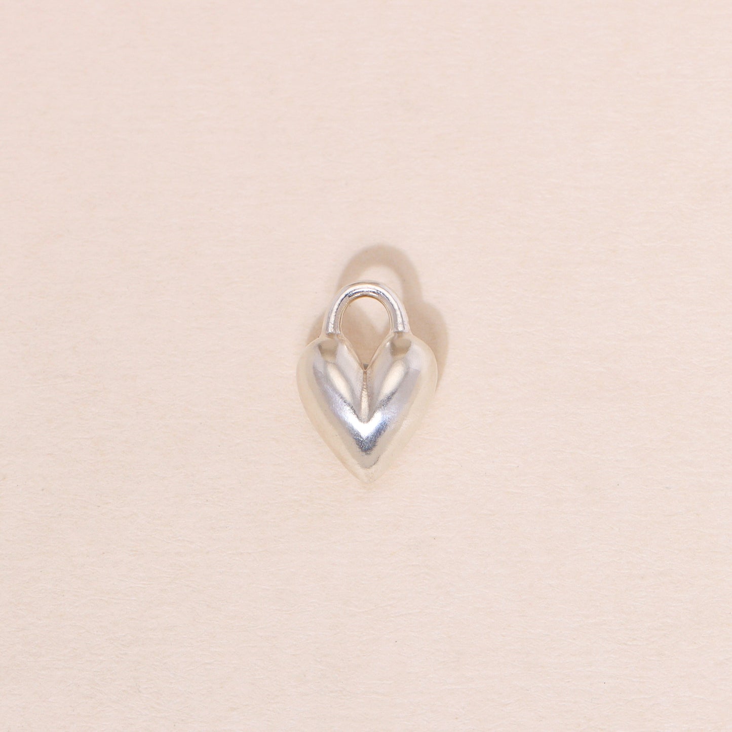 Puffy Heart Hoop Earrings