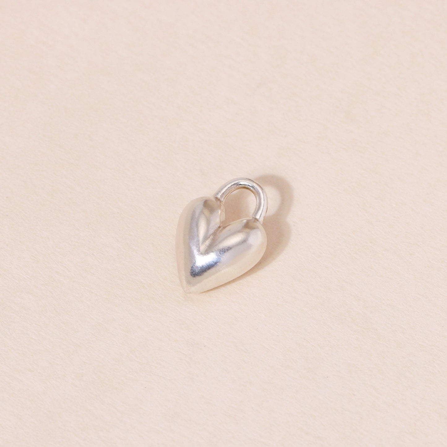 Puffy Heart Hoop Earrings