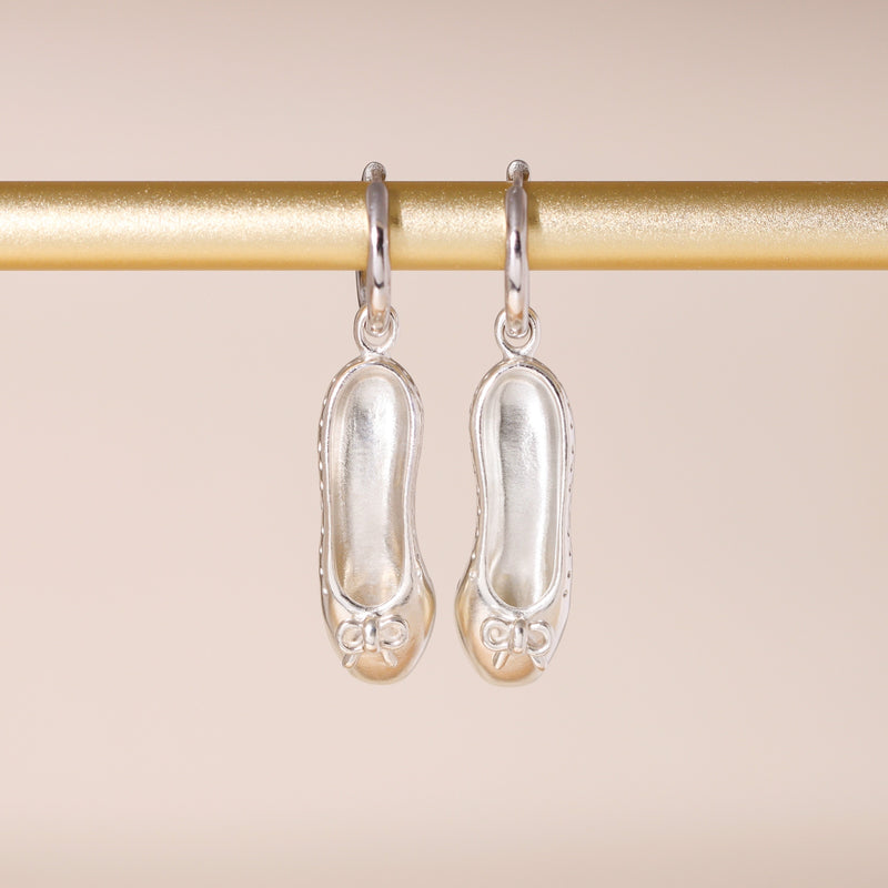 Ballet Shoes Hoop Earrings