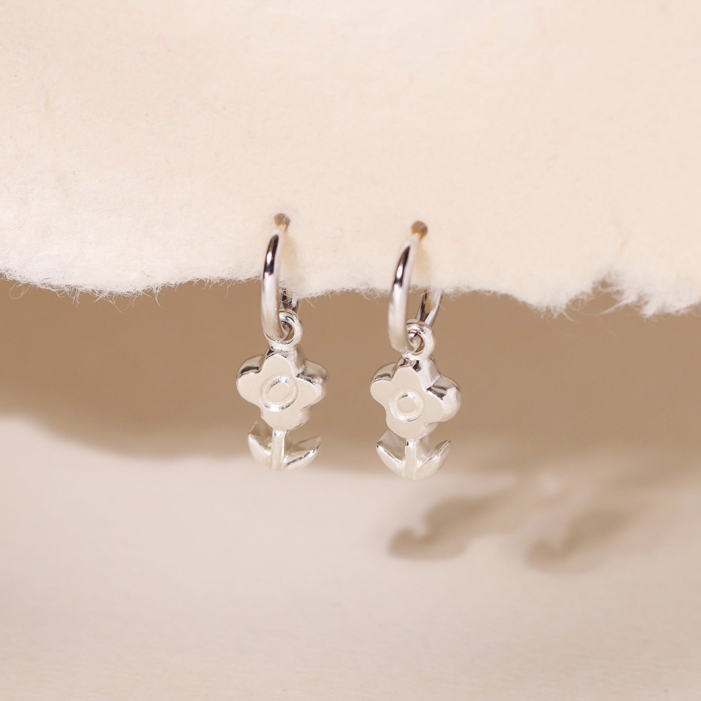 Blossoming Flower Hoop Earrings