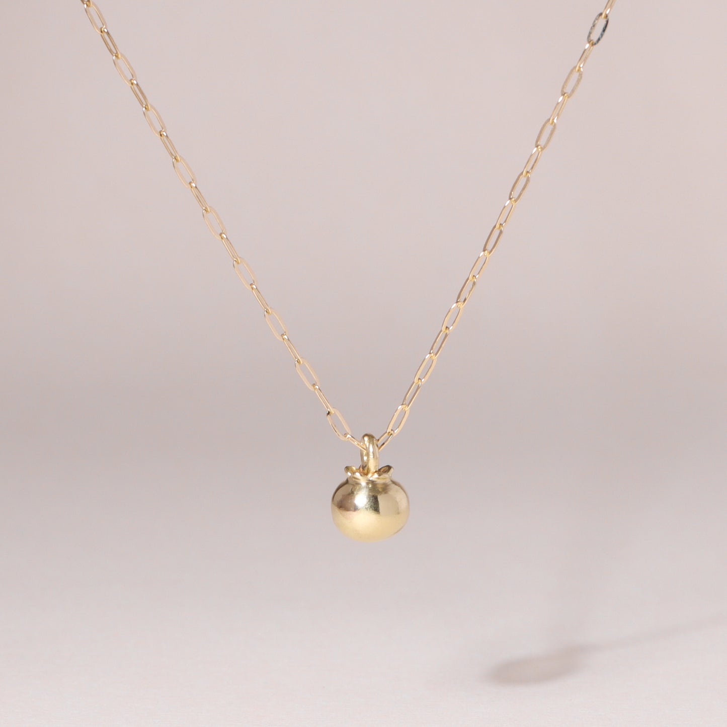 Blueberry Charm Necklace 14K Solid Gold