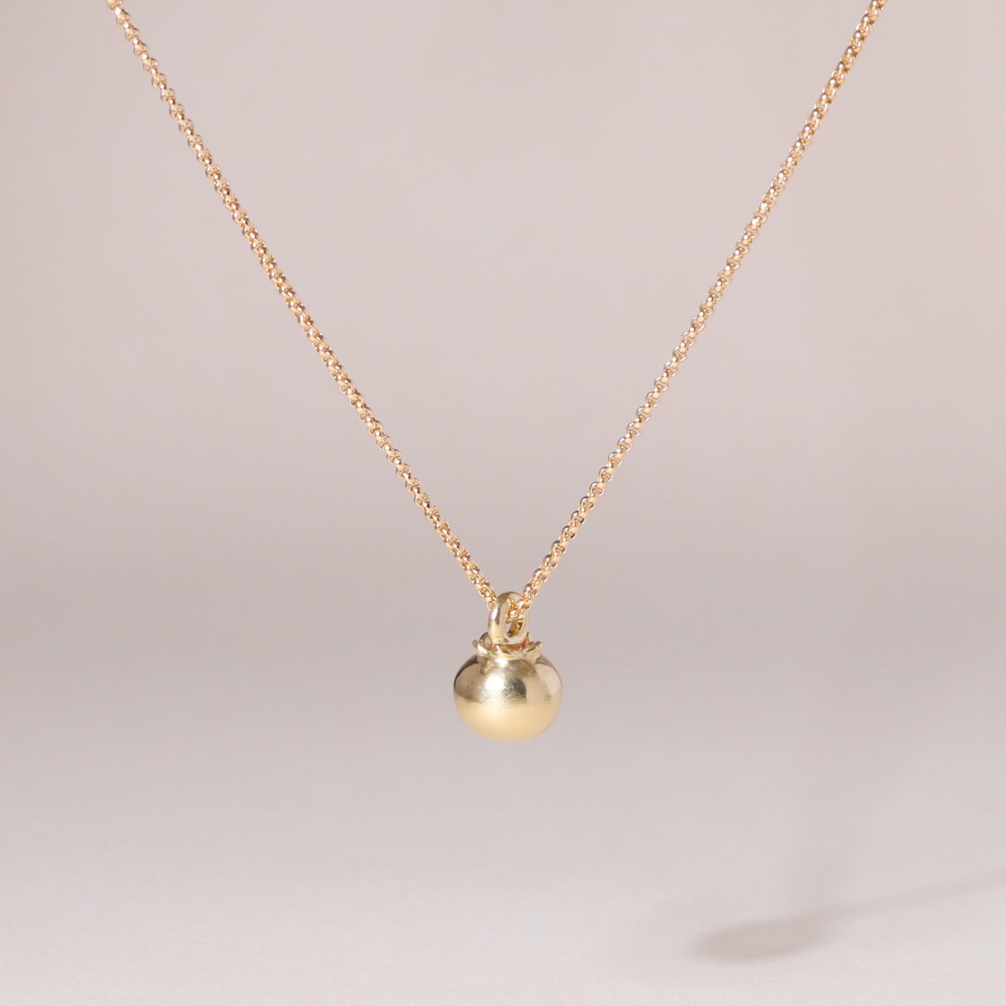 Blueberry Charm Necklace 14K Solid Gold