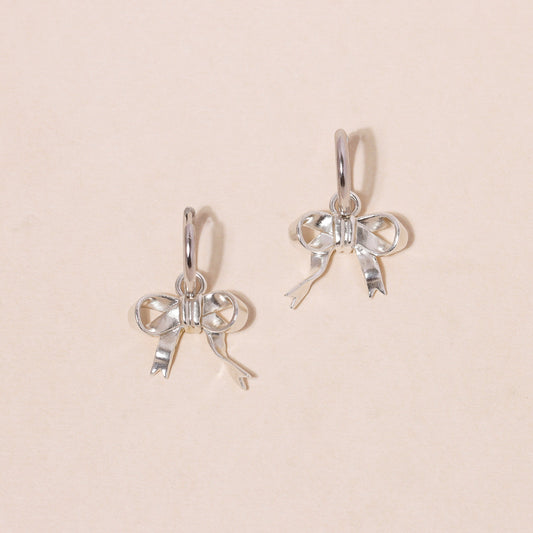 Bow Hoop Earrings