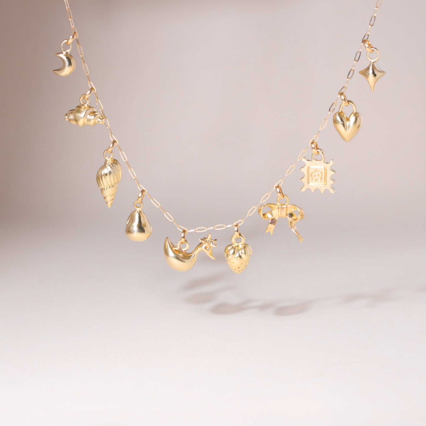 DIY Your Own Story Charm Necklace 14K Solid Gold