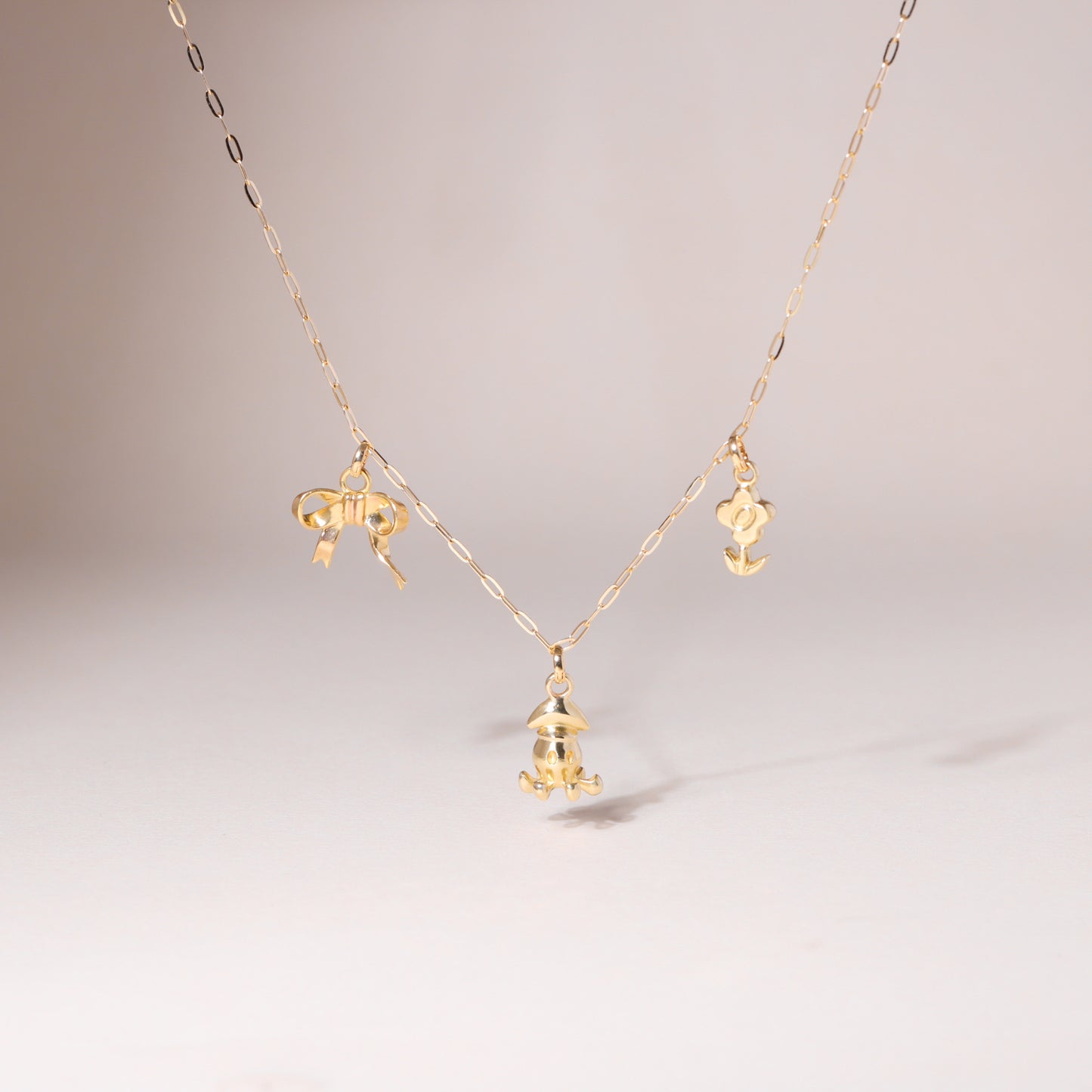 DIY Your Own Story Charm Necklace 14K Solid Gold