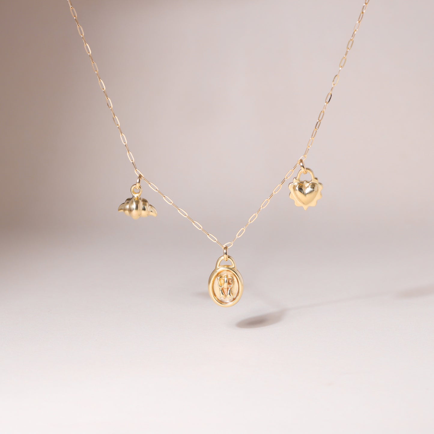 DIY Your Own Story Charm Necklace 14K Solid Gold