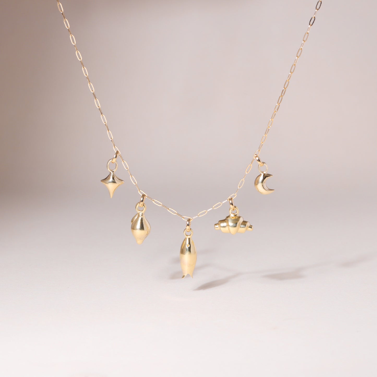 DIY Your Own Story Charm Necklace 14K Solid Gold