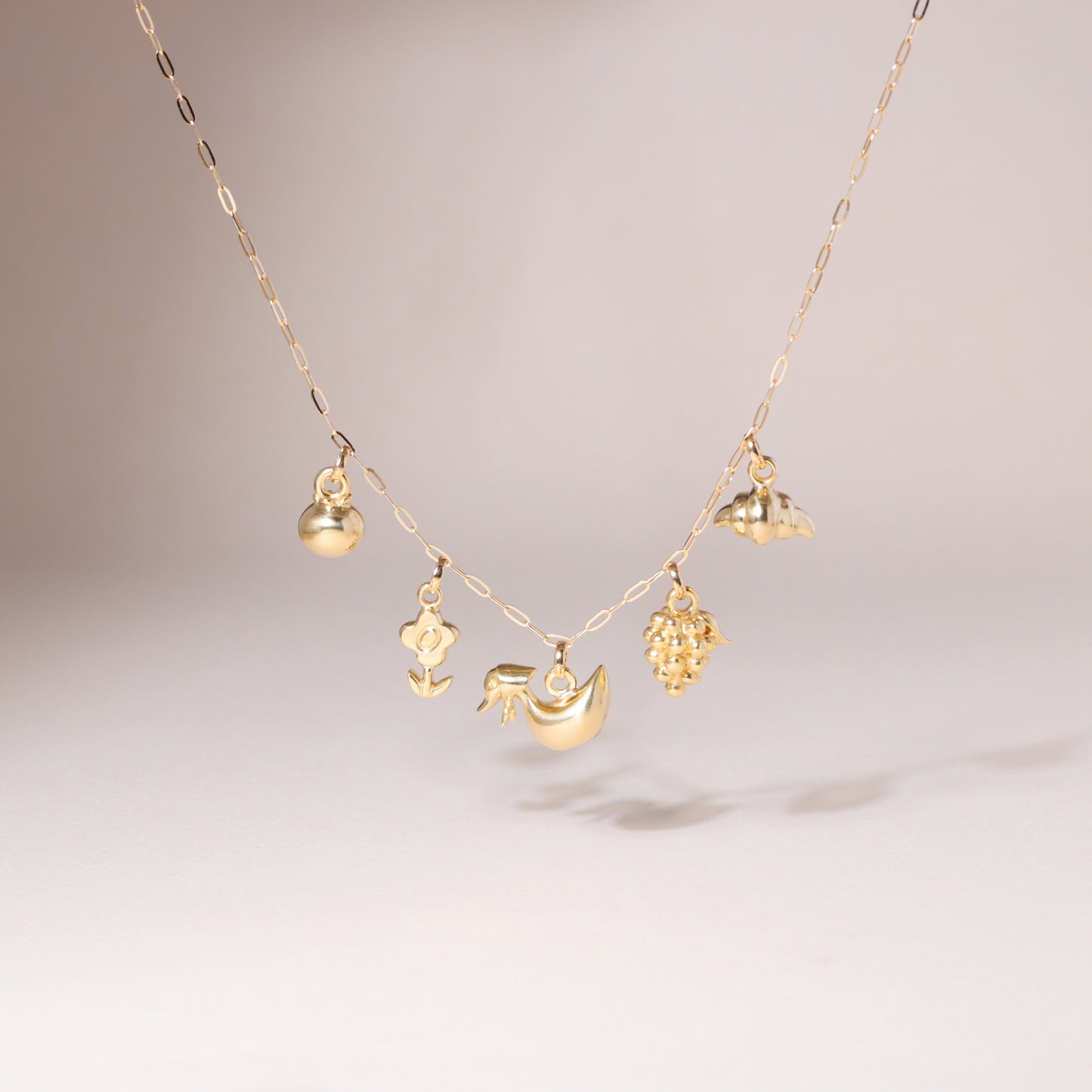 DIY Your Own Story Charm Necklace 14K Solid Gold