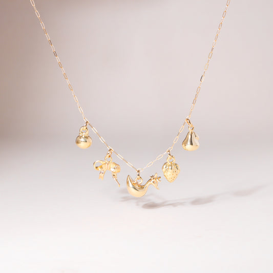 DIY Your Own Story Charm Necklace 14K Solid Gold