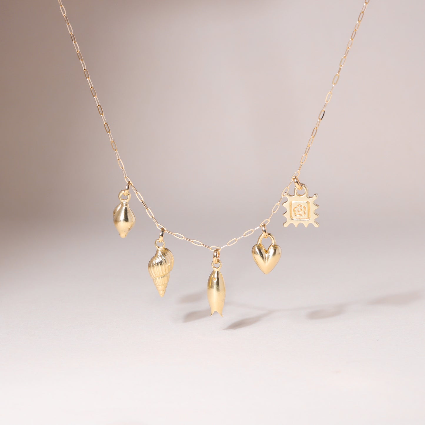 DIY Your Own Story Charm Necklace 14K Solid Gold