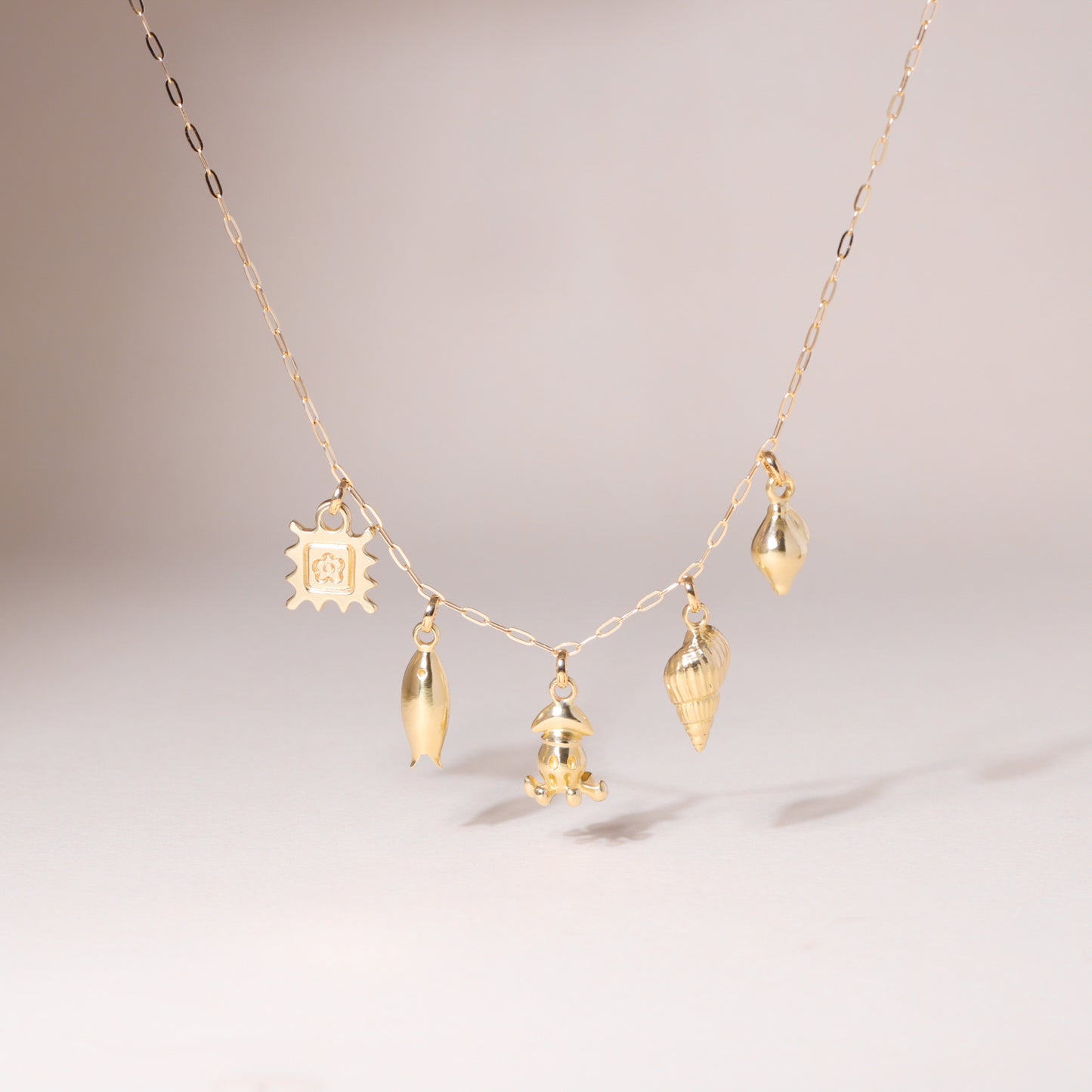DIY Your Own Story Charm Necklace 14K Solid Gold