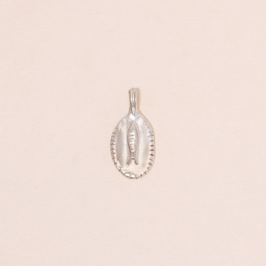 Fish in Plate Charm Necklace