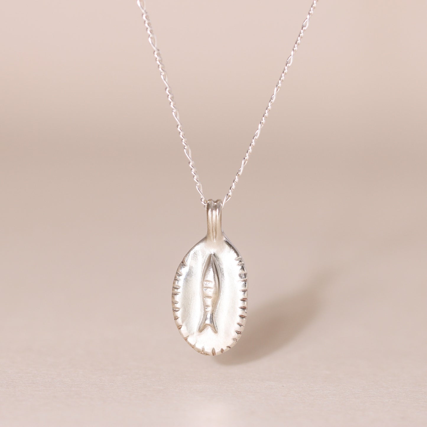 Fish in Plate Charm Necklace