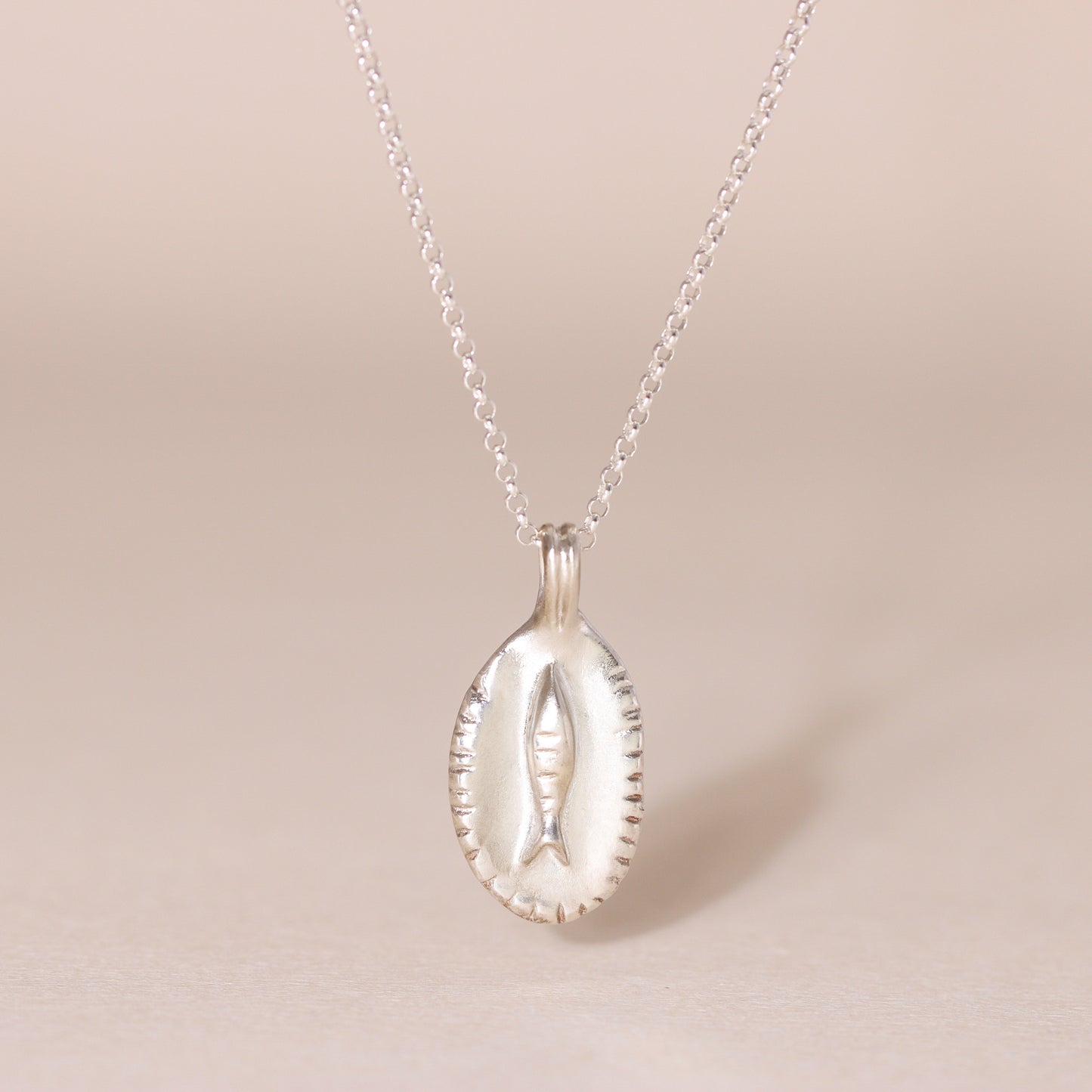 Fish in Plate Charm Necklace