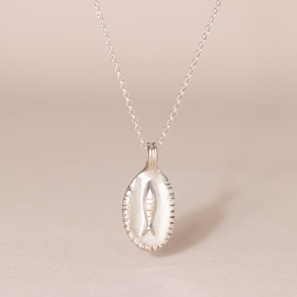 Fish in Plate Charm Necklace