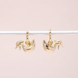 Foulard Duckling Hoop Earrings 14K Solid Gold
