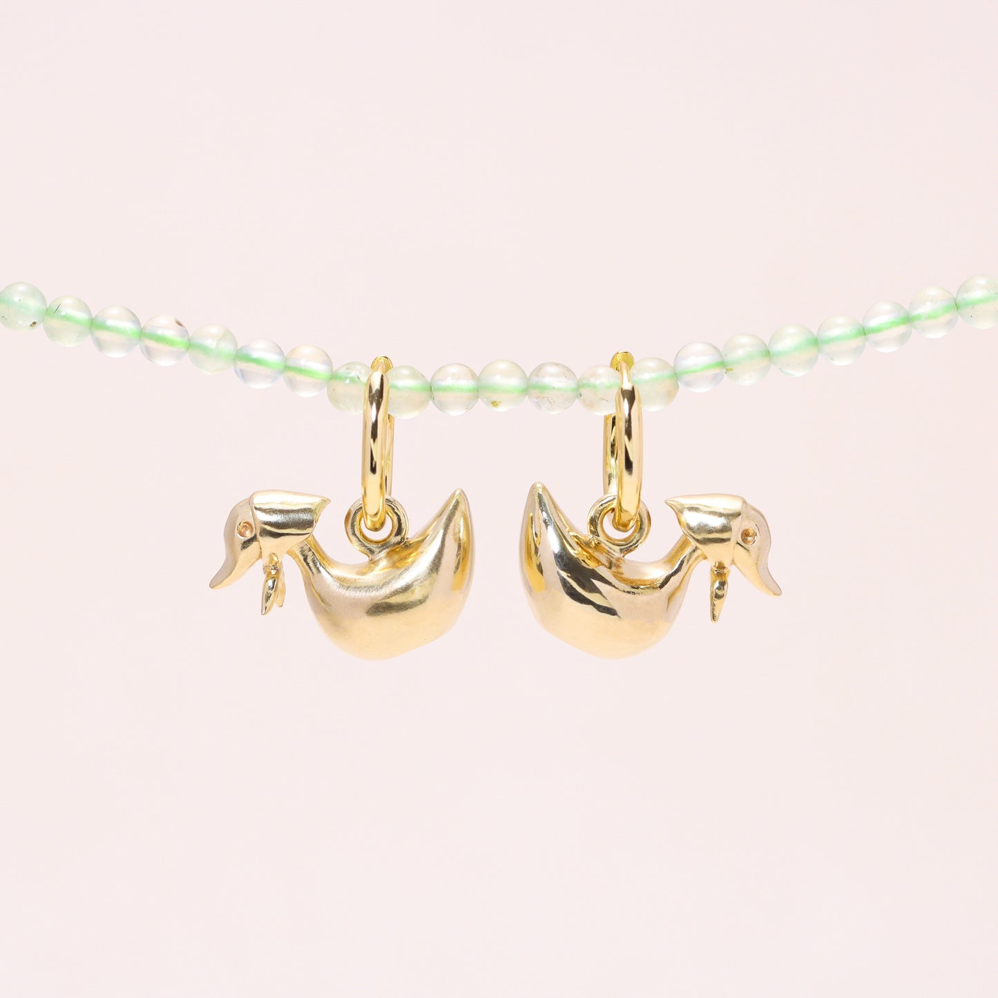 Foulard Duckling Hoop Earrings 14K Solid Gold