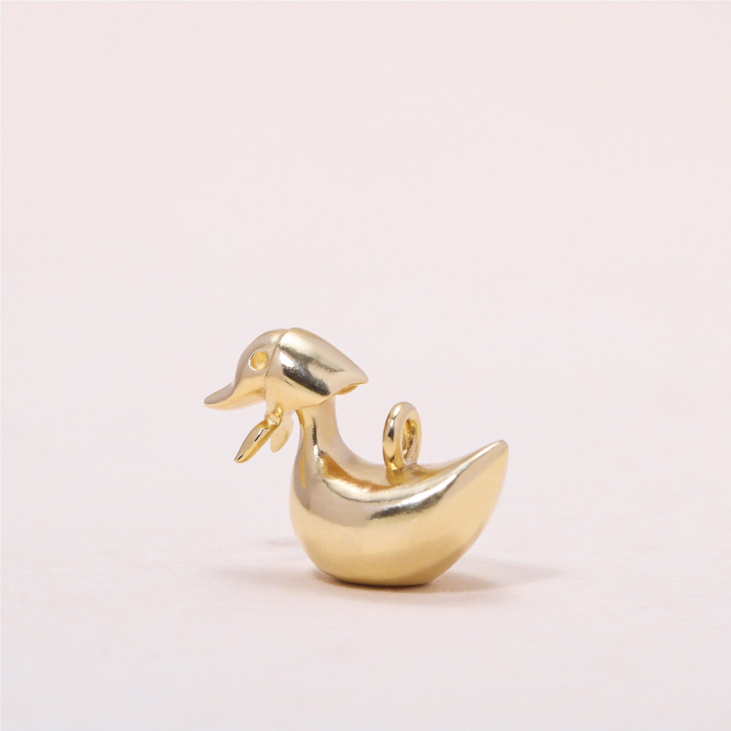 Foulard Duckling Charm Necklace 14K Solid Gold