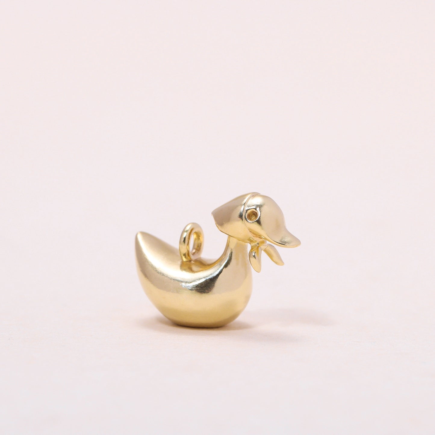 Foulard Duckling Charm Necklace 14K Solid Gold