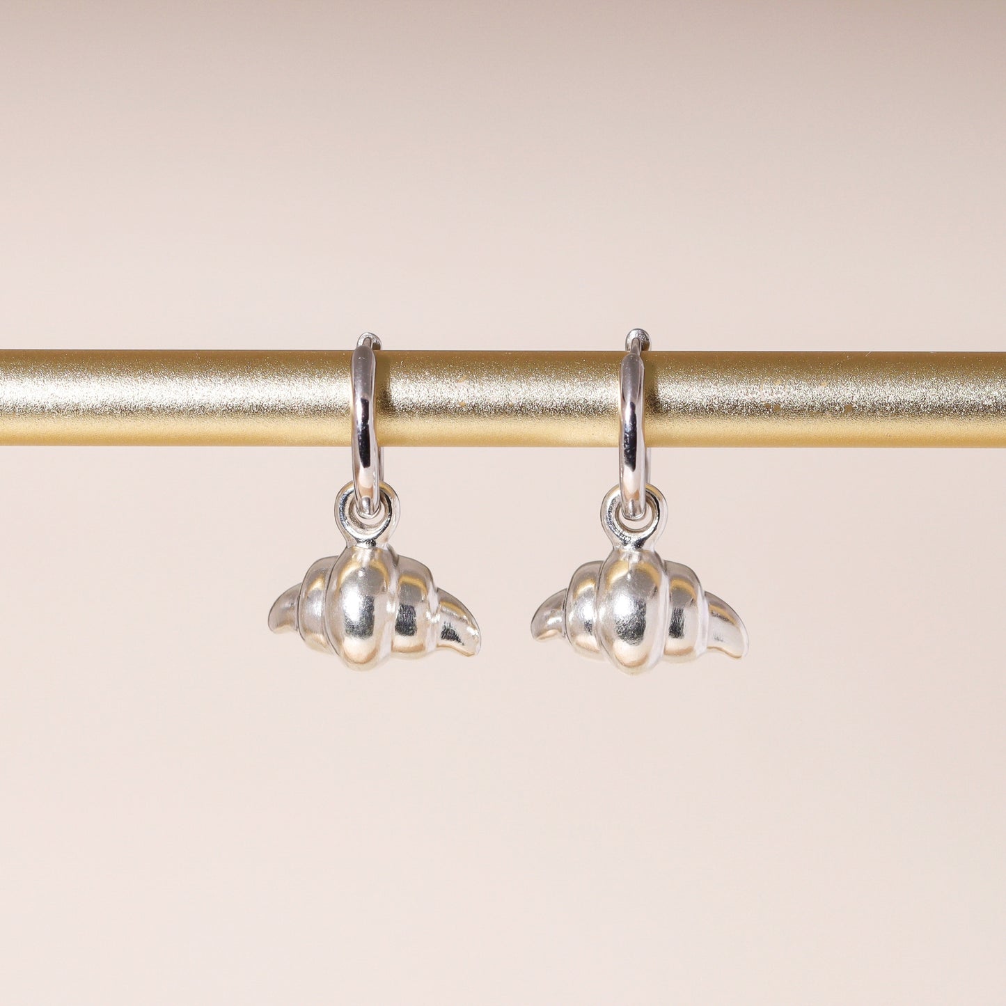 Freshly-Baked Croissant Hoop Earrings