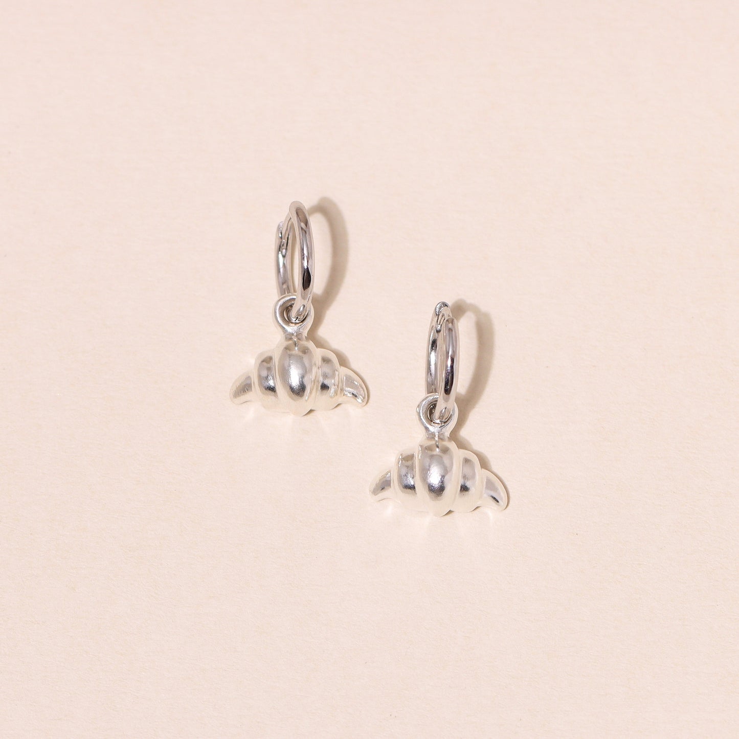 Freshly-Baked Croissant Hoop Earrings