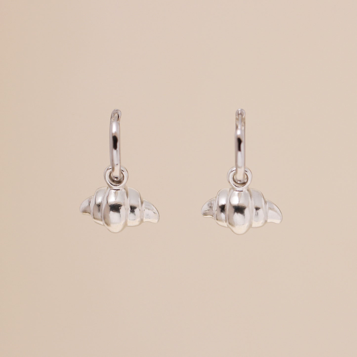 Freshly-Baked Croissant Hoop Earrings