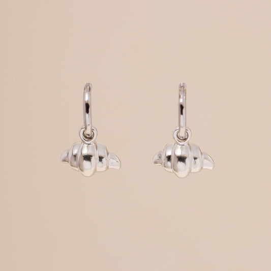 Freshly-Baked Croissant Hoop Earrings