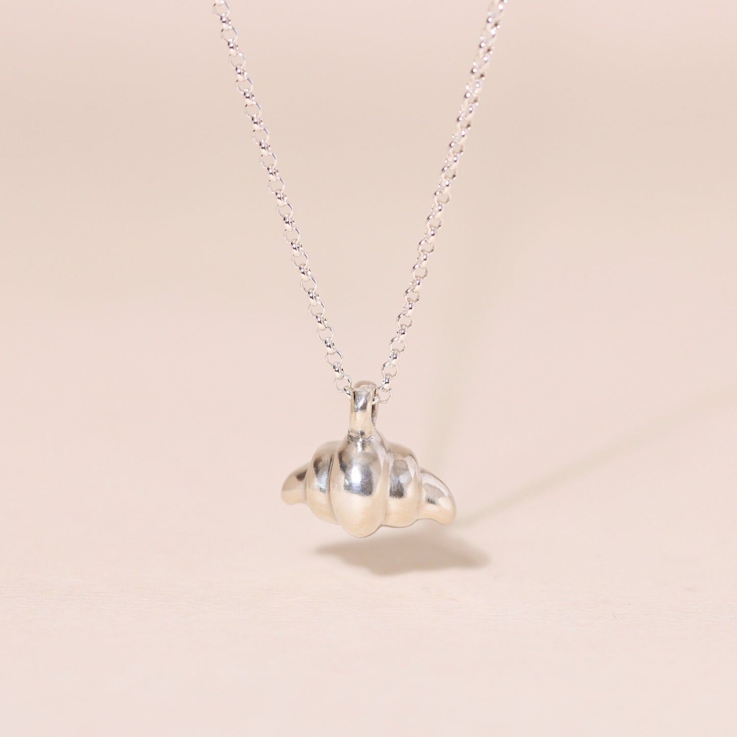 Freshly-Baked Croissant Charm Necklace