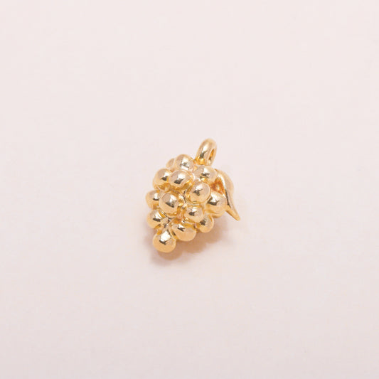 Grape Charm Necklace 14K Solid Gold