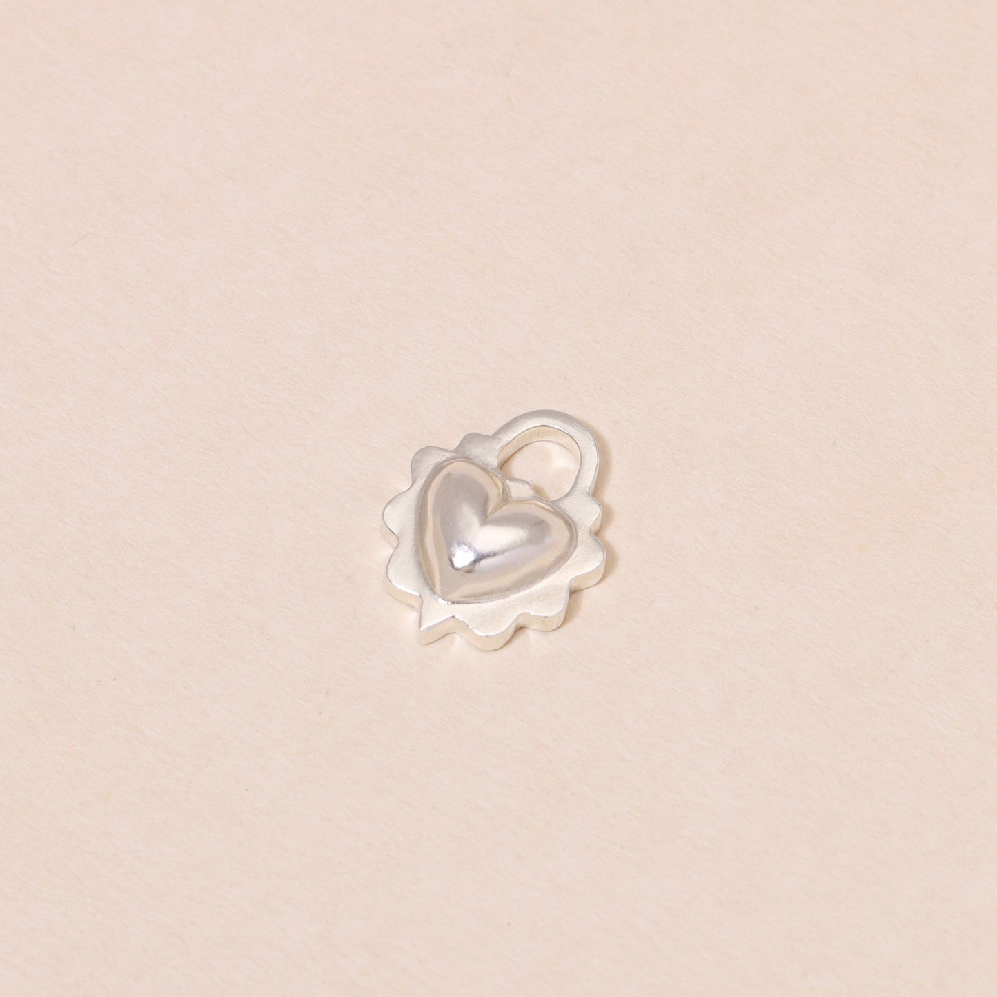 Ruffled Love Heart Hoop Earrings