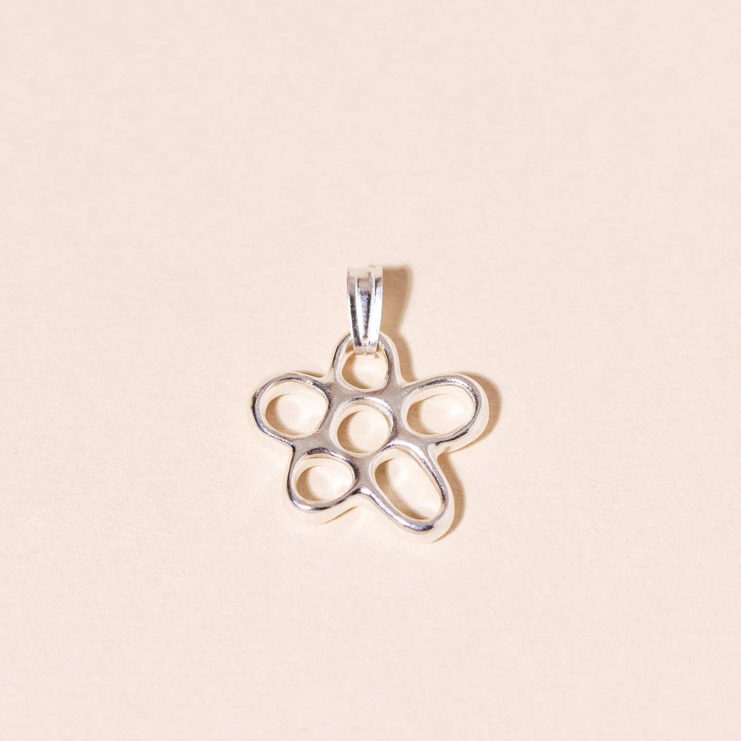 Hollow Flower Charm Necklace
