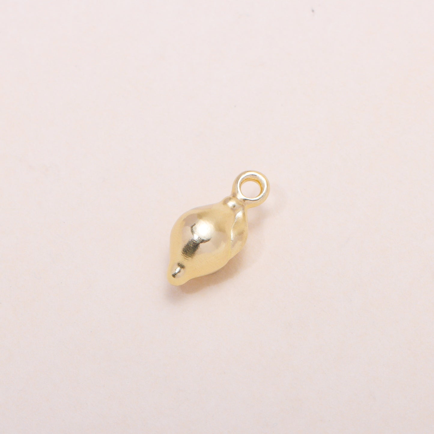 Lemon Hoop Earrings 14K Solid Gold