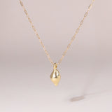 Lemon Charm Necklace 14K Solid Gold