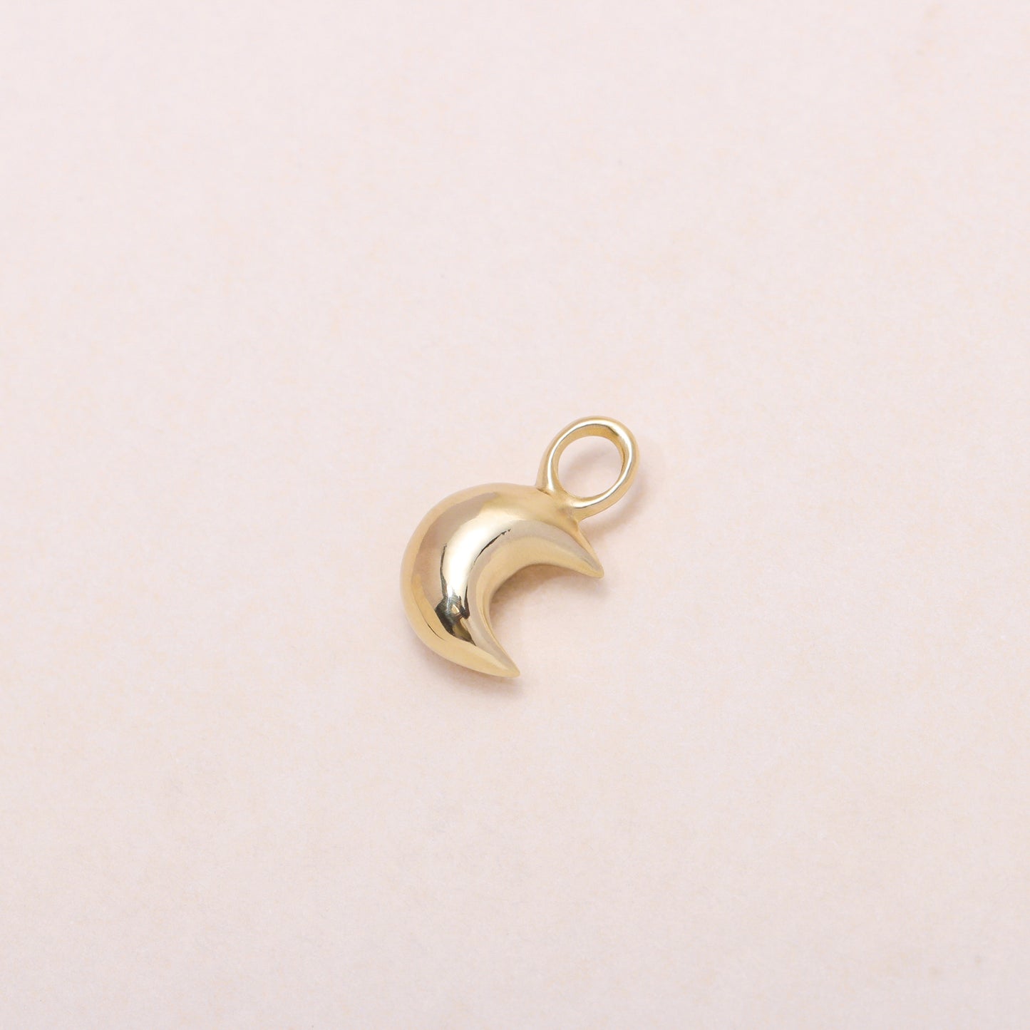 Star Moon Hoop Earrings 14K Solid Gold