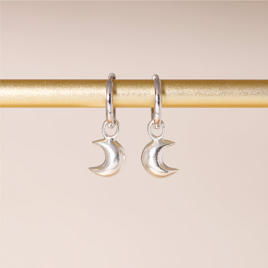 Little Moon Hoop Earrings