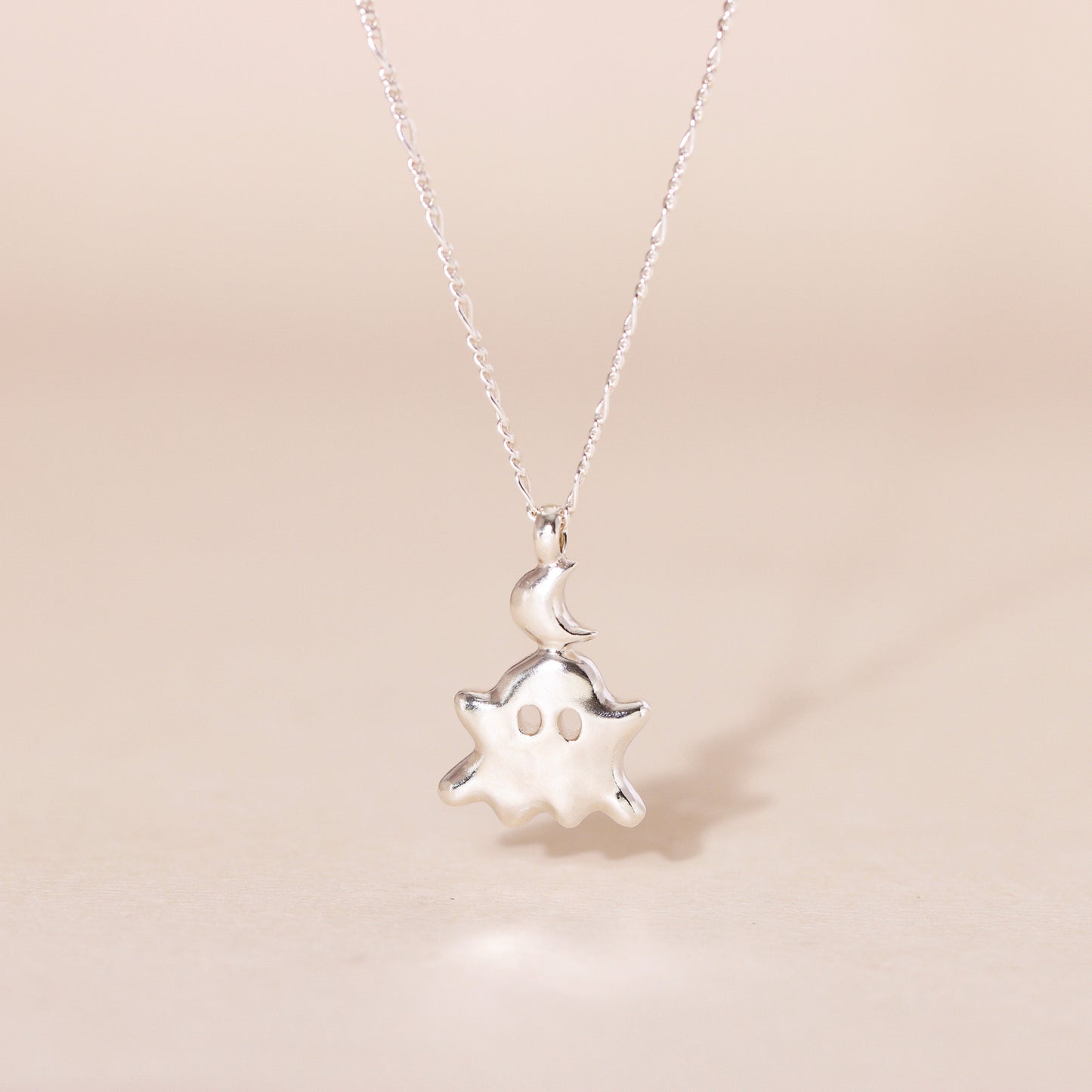 Little Moon Monster Charm Necklace