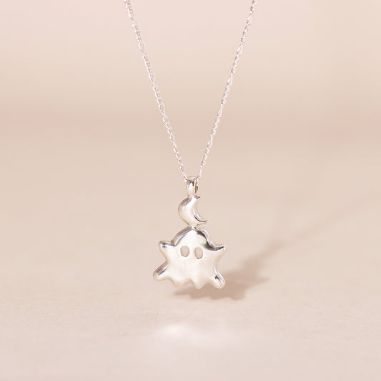 Little Moon Monster Charm Necklace