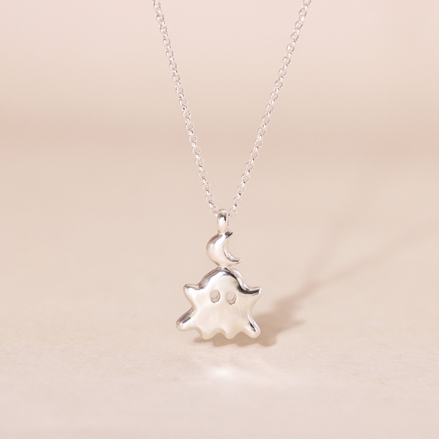 Little Moon Monster Charm Necklace