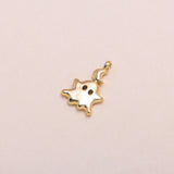 Little Moon Monster Charm Necklace 14K Solid Gold