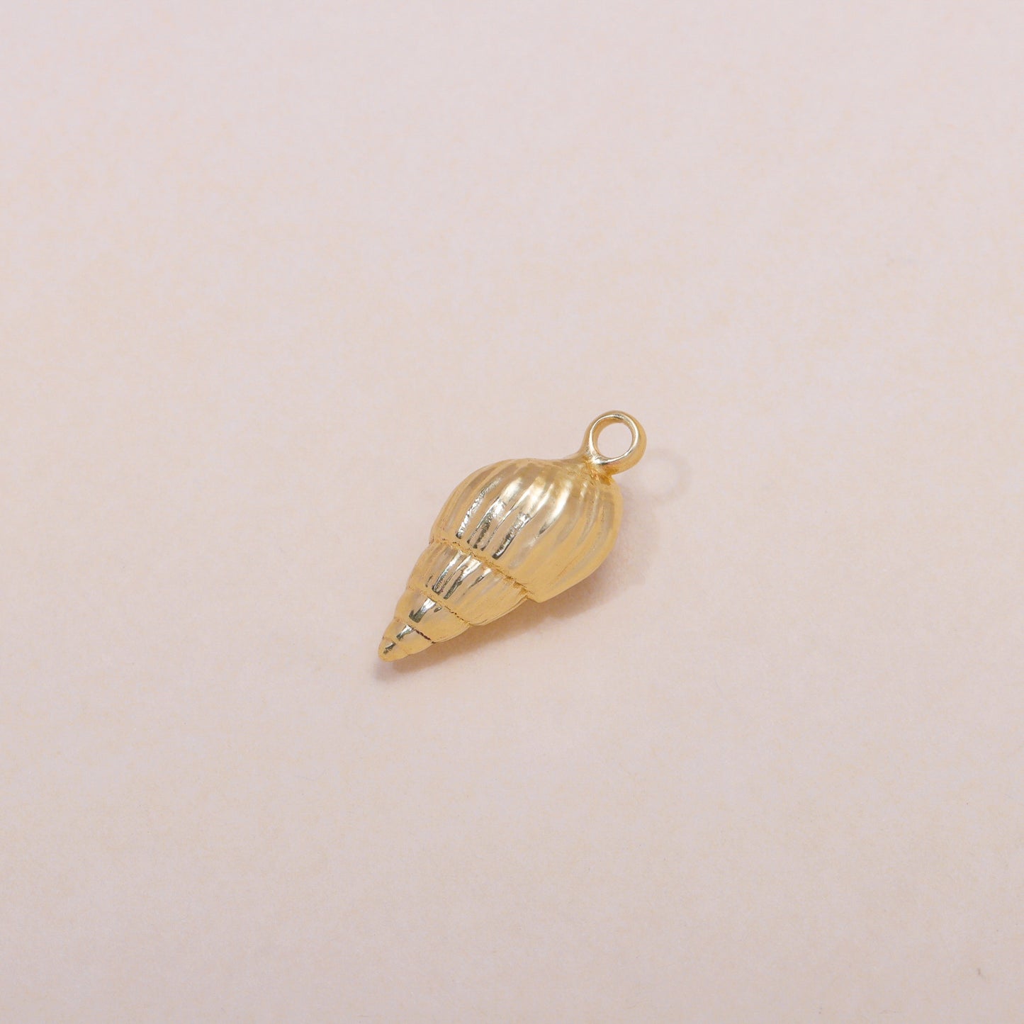 Sea Shell Hoop Earrings 14K Solid Gold