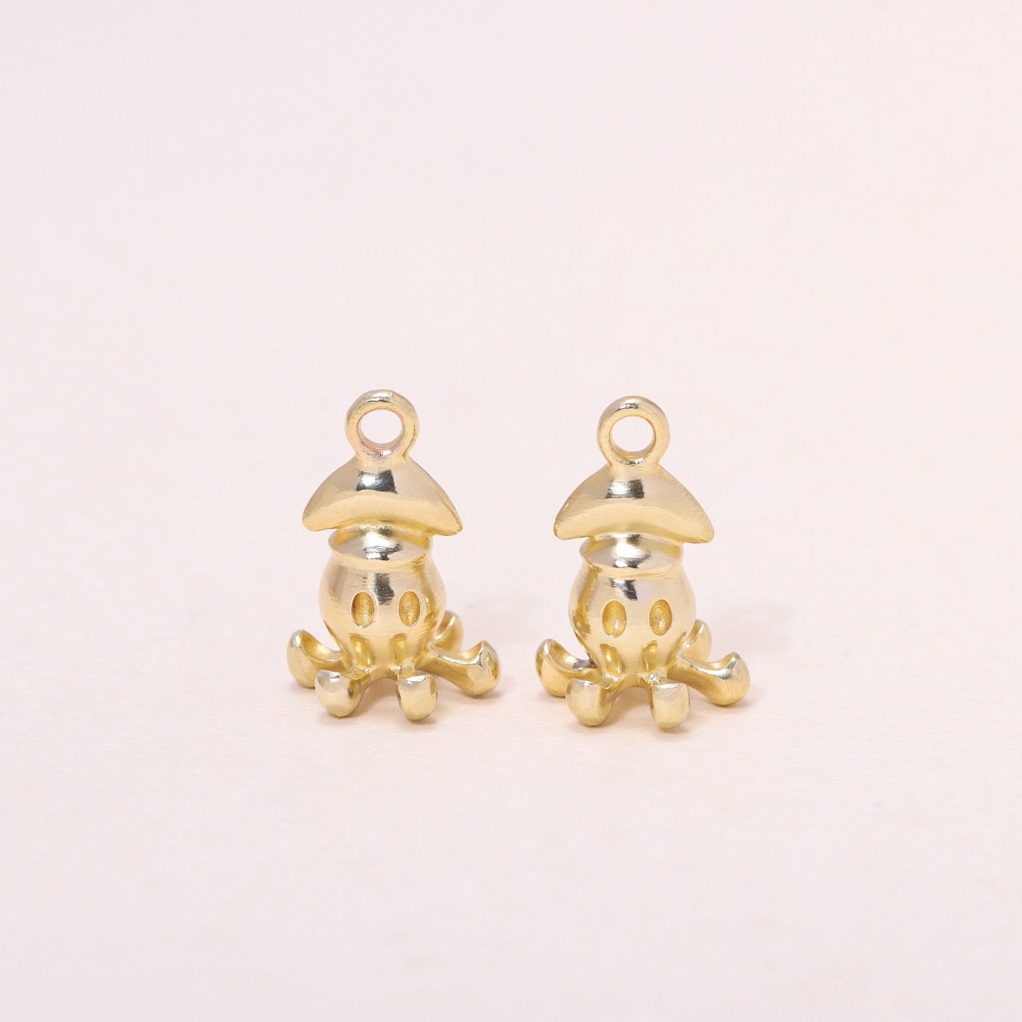 Little Squid Hoop Earrings 14K Solid Gold