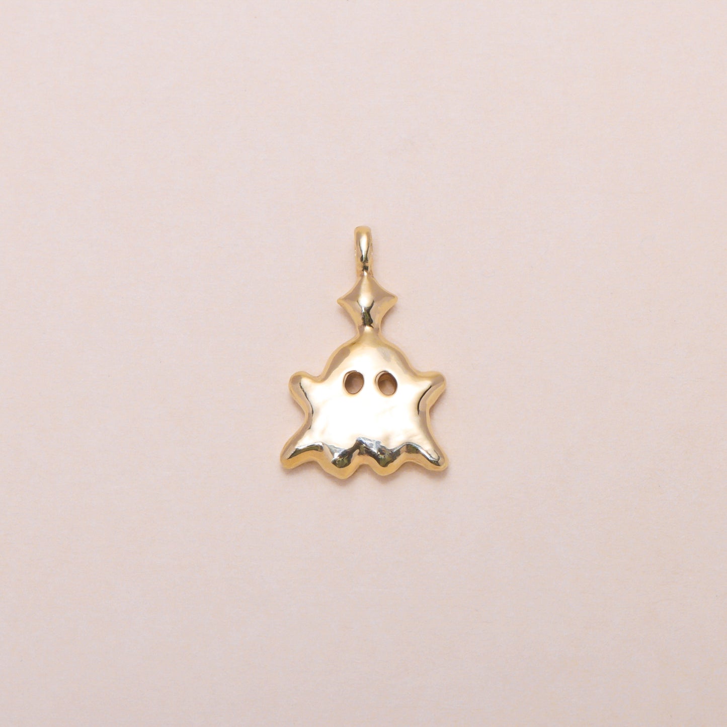 Little Star Monster Charm Necklace 14K Solid Gold